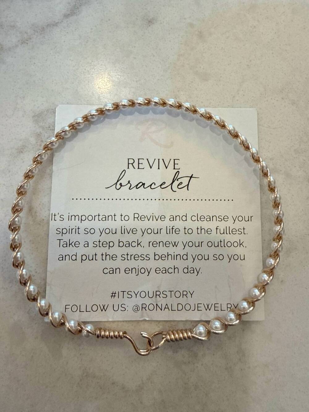 NEW RONALDO JEWELRY women's revive bracelet in gold